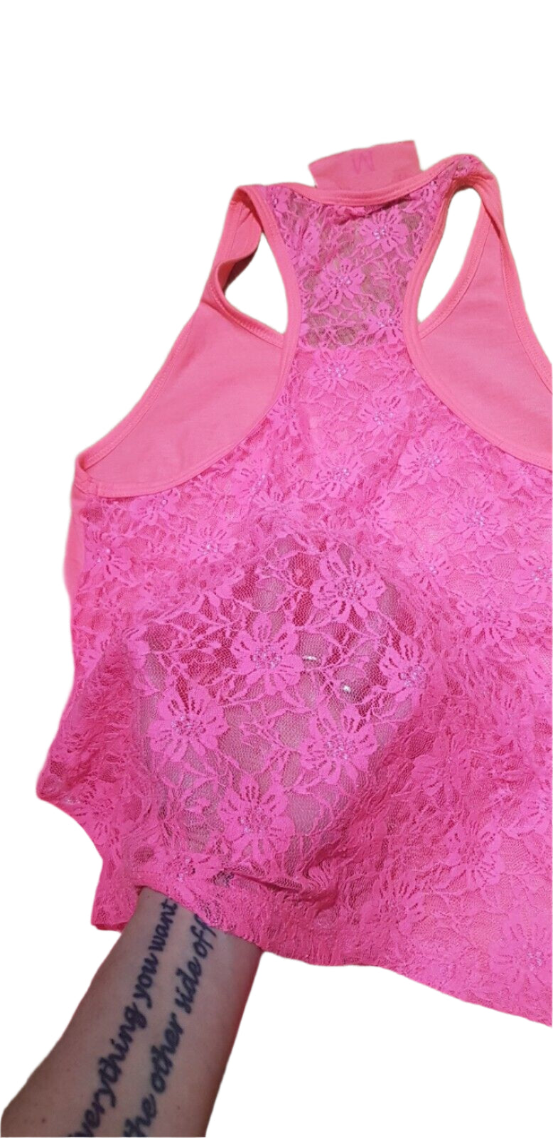 🌻 Womens Pink y2k Tank Top size M Shirts 2000 Mallorca Beach🌻