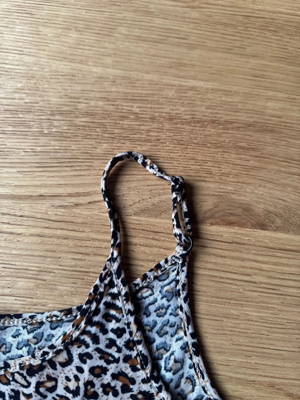 SHEIN Leopard Print Knitted Cropped Top Size S