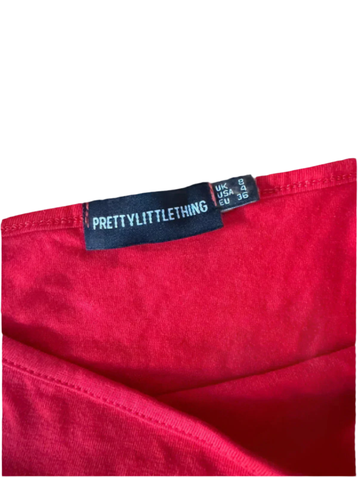 Pretty Little Thing Red Mini Dress Size 8 UK