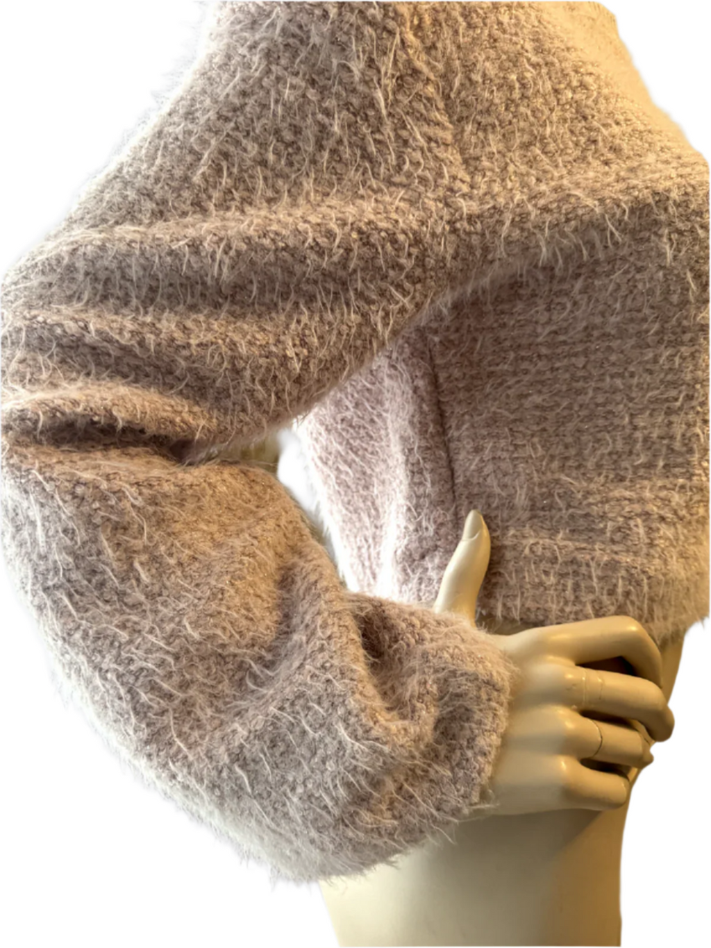 Zara Women Pink Fluffy Pullover Glitter Sweater Size S