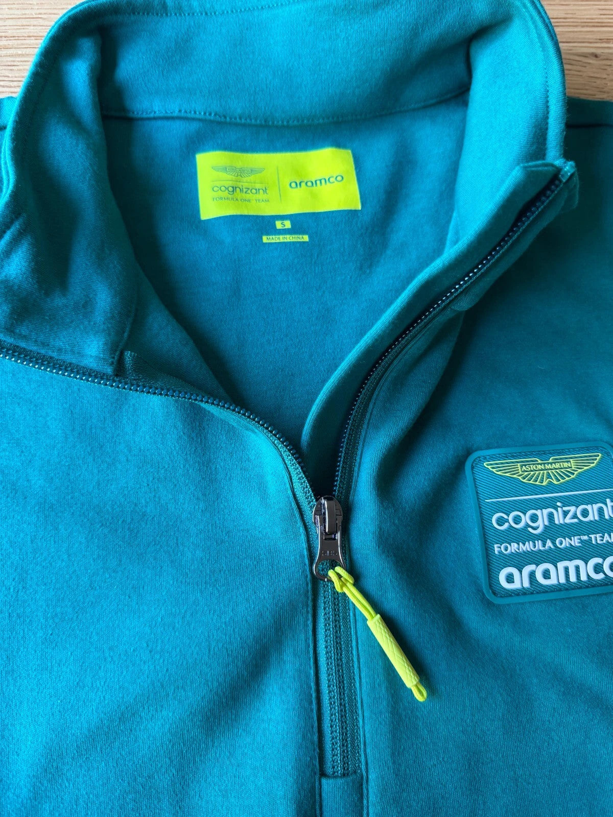 ARAMCO Aston Martin F1 Team Men's Size S 1/4 Zip Sweatshirt  Size S